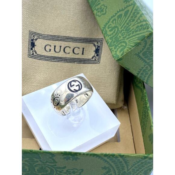 Authentic Gucci Sterling Silver “Love” Engraved Ring – Size 6 - Picture 5 of 5